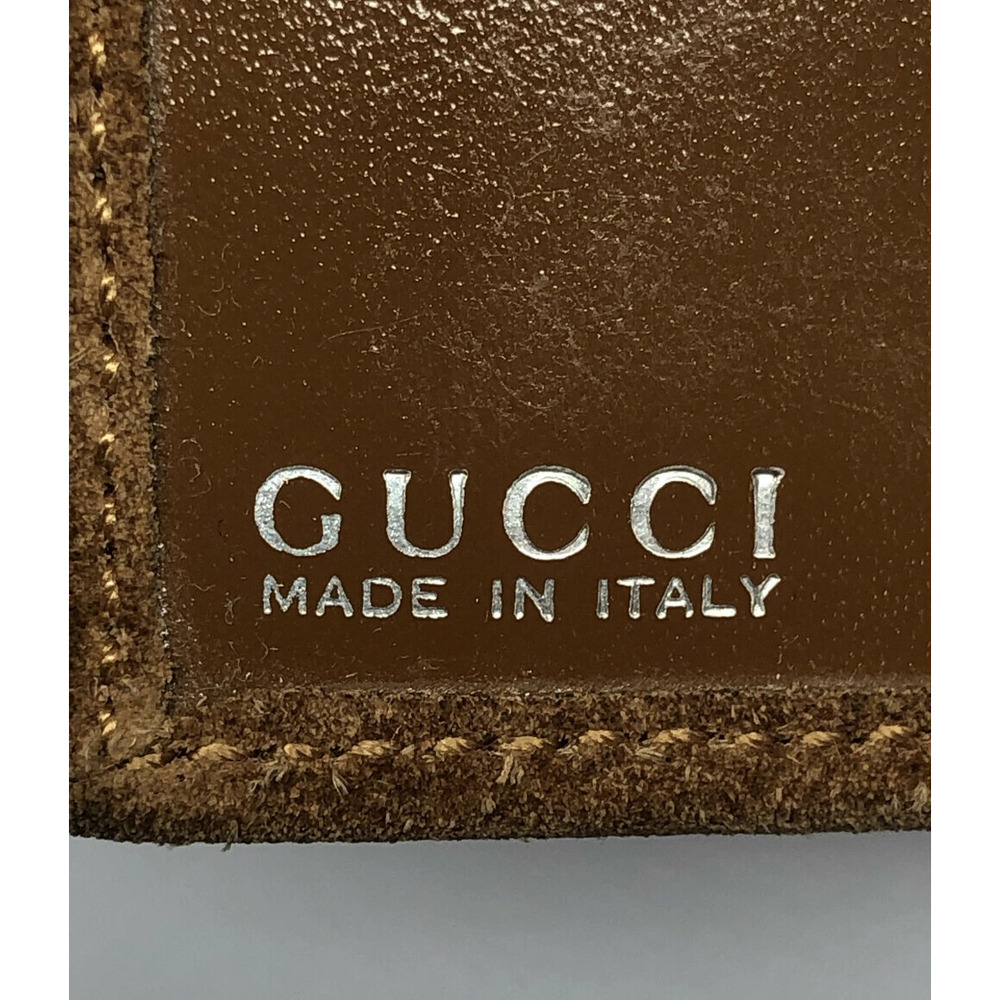 Gucci Snap Wallet fold Bi Horsebit Closure Double Suede - Picture 3 of 6